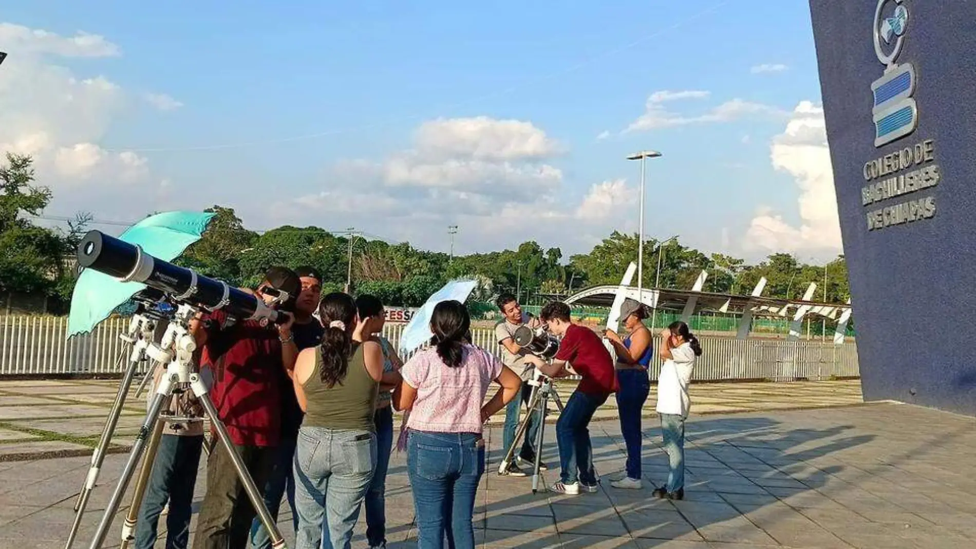 Asistentes al planetario de Tapachula